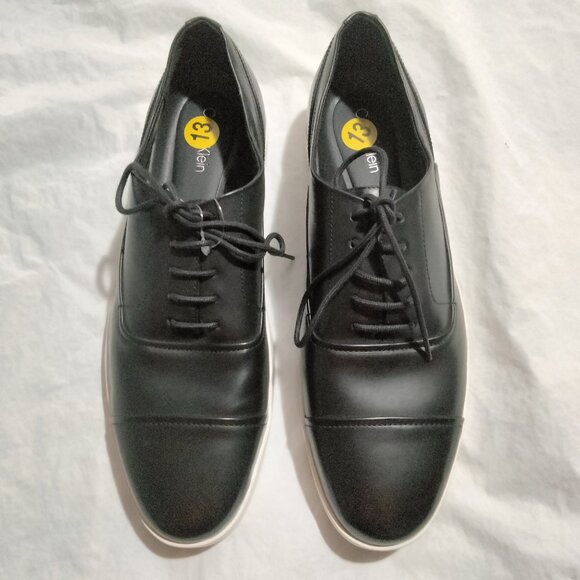 Calvin Klein Men's Elijah Laceup Oxford CMELIJAH2 Black Size 13 NWOB - Picture 1 of 5